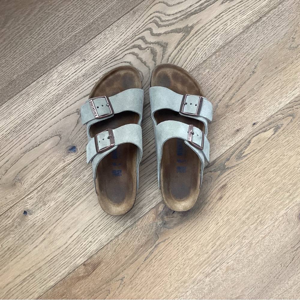 Birkenstock Arizona, tan suede, 38.